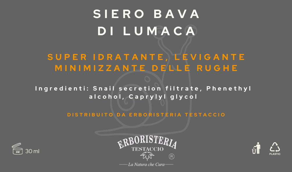 Erboristeria Testaccio Siero Bava Di Lumaca 30 ml - ErboristeriaTestaccio.com