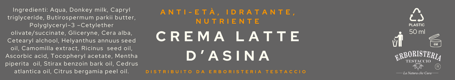 Erboristeria Testaccio Crema al Latte D'Asina 50 ml - ErboristeriaTestaccio.com