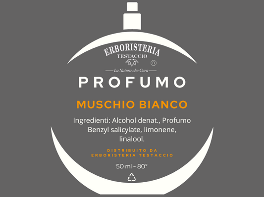 Erboristeria Testaccio Profumo Muschio Bianco 50 ml - ErboristeriaTestaccio.com