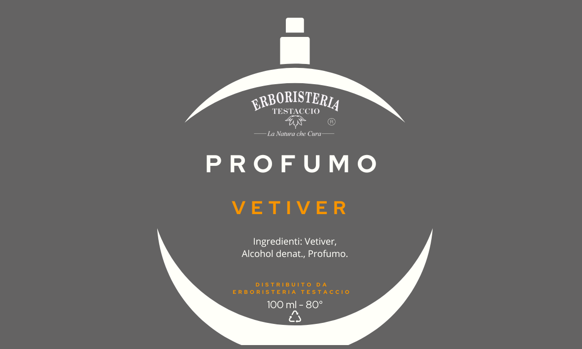 Erboristeria Testaccio Profumo Vetiver 100 ml - ErboristeriaTestaccio.com