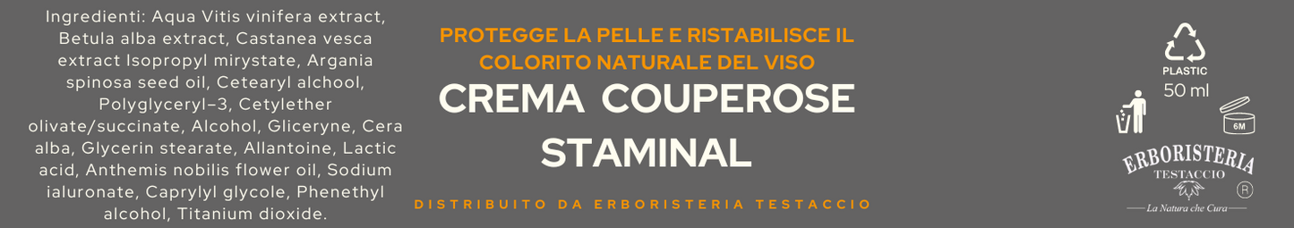Erboristeria Testaccio Crema Couperose Staminal 50 ml - ErboristeriaTestaccio.com