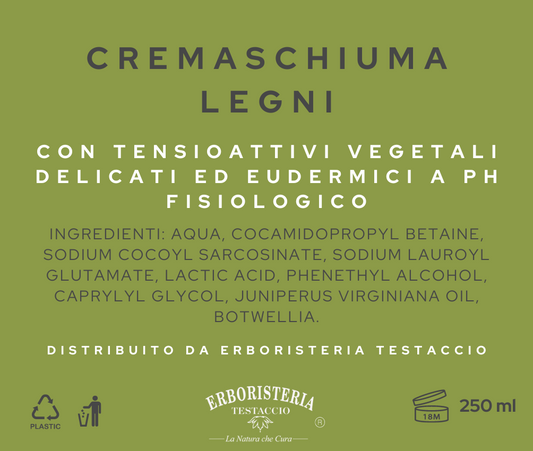 Erboristeria Testaccio Crema Schiuma Legni 250 ml - ErboristeriaTestaccio.com