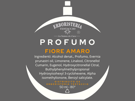 Erboristeria Testaccio Profumo Fiore Amaro 50 ml - ErboristeriaTestaccio.com