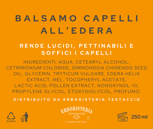 Erboristeria Testaccio Balsamo Capelli all'Edera 200 ml - ErboristeriaTestaccio.com