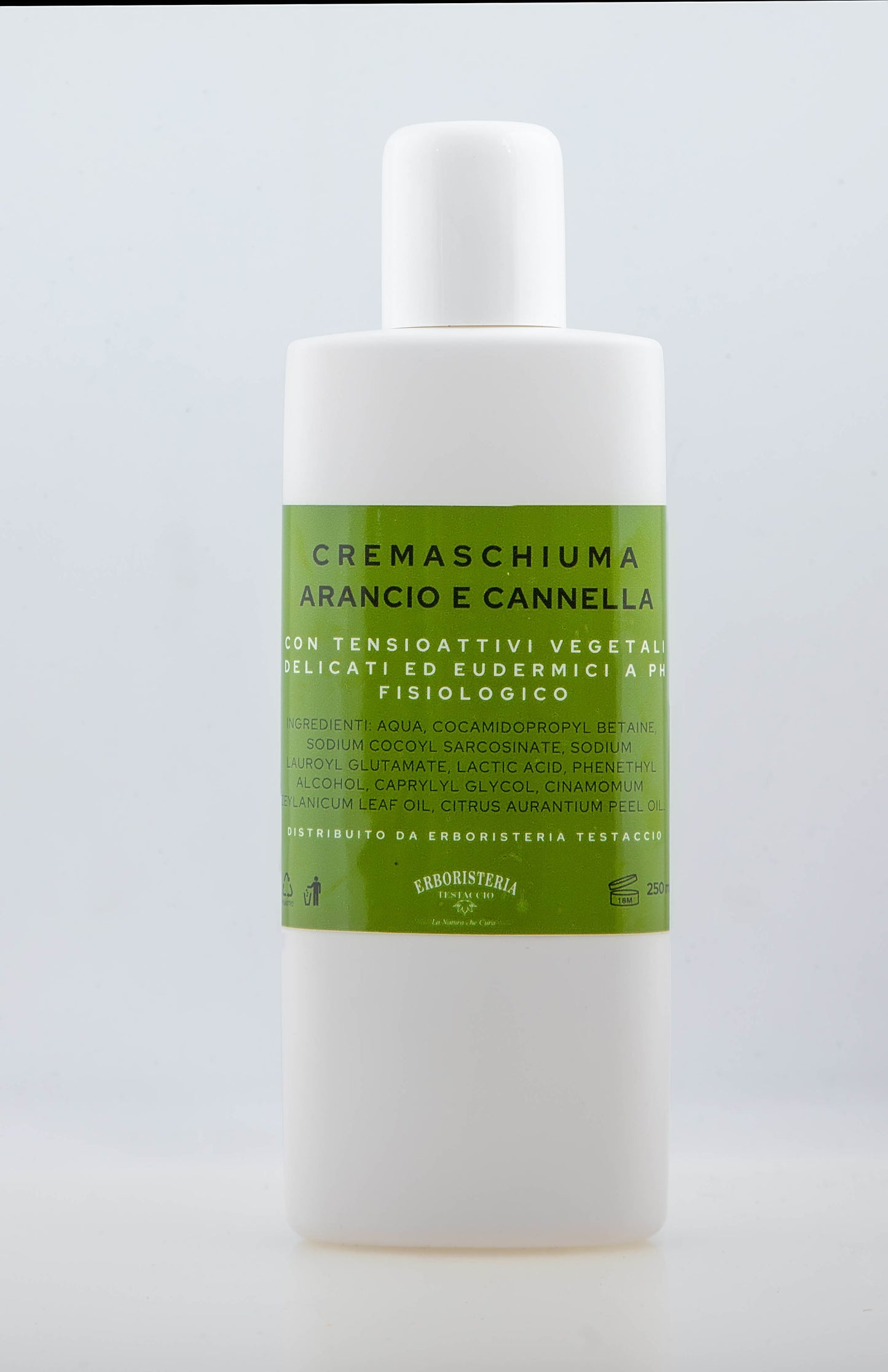 Erboristeria Testaccio Crema Schiuma Arancio e Cannella 250 ml - ErboristeriaTestaccio.com
