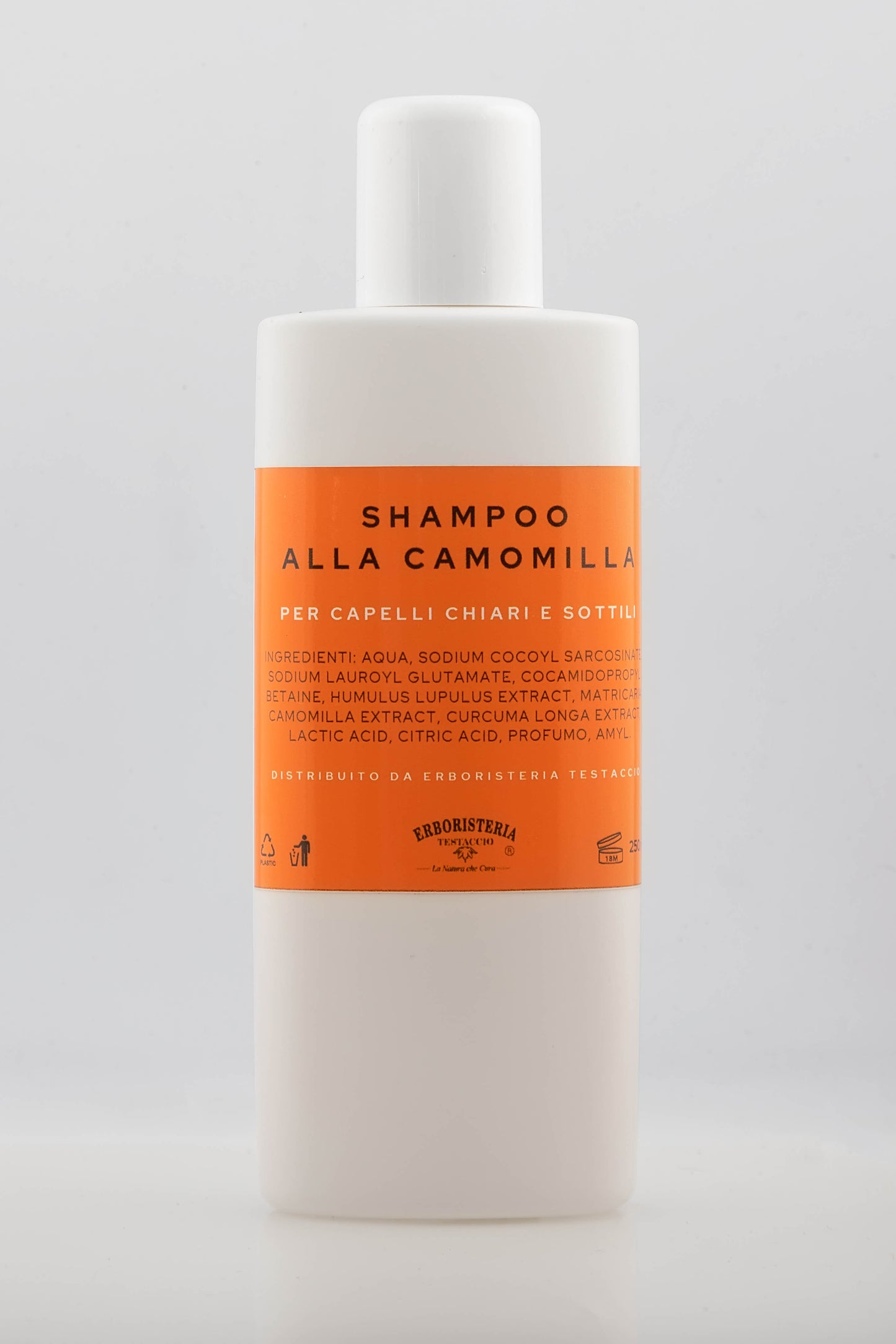 Erboristeria Testaccio Shampoo Camomilla e Curcuma 200 ml - ErboristeriaTestaccio.com