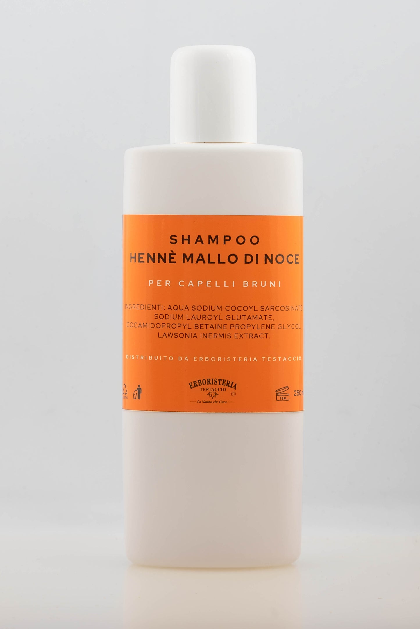 Erboristeria Testaccio Shampoo Hennè e Mallo di Noce 200 ml - ErboristeriaTestaccio.com