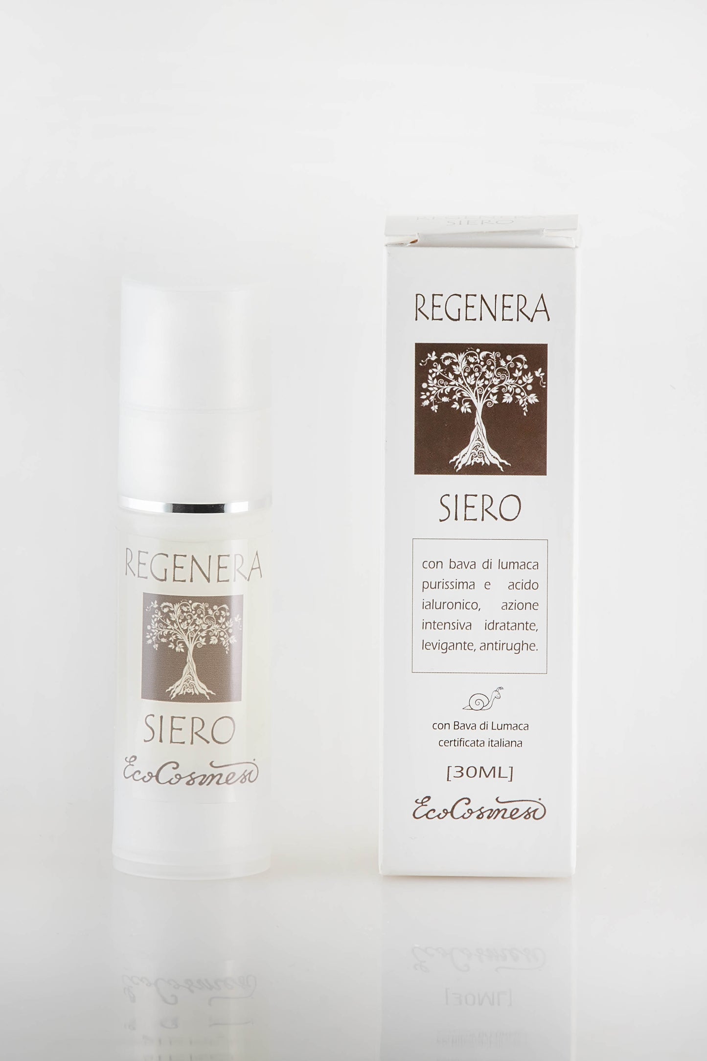 Regenera Siero con Bava di Lumaca Certificata Italiana e Acido Ialuronico 30 ml - ErboristeriaTestaccio.com