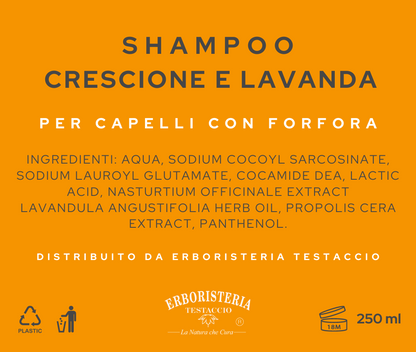 Erboristeria Testaccio Shampoo Crescione Lavanda e Propoli 200 ml - ErboristeriaTestaccio.com