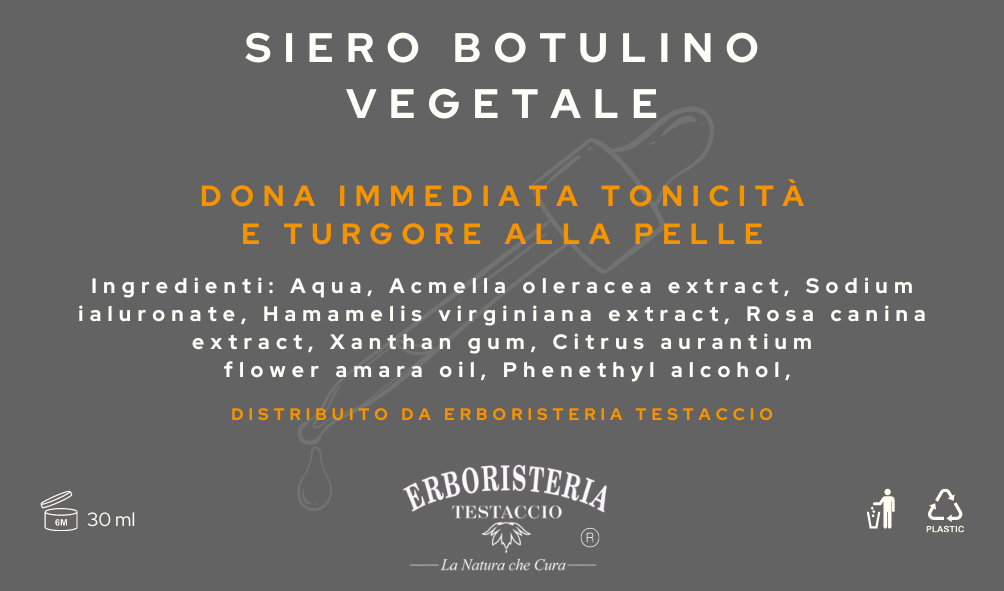 Erboristeria Testaccio Siero Botulino Vegetale 30 ml - ErboristeriaTestaccio.com