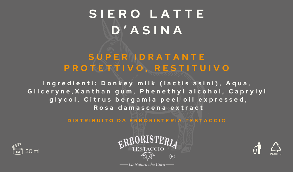 Erboristeria Testaccio Siero Latte D'Asina 30 ml - ErboristeriaTestaccio.com