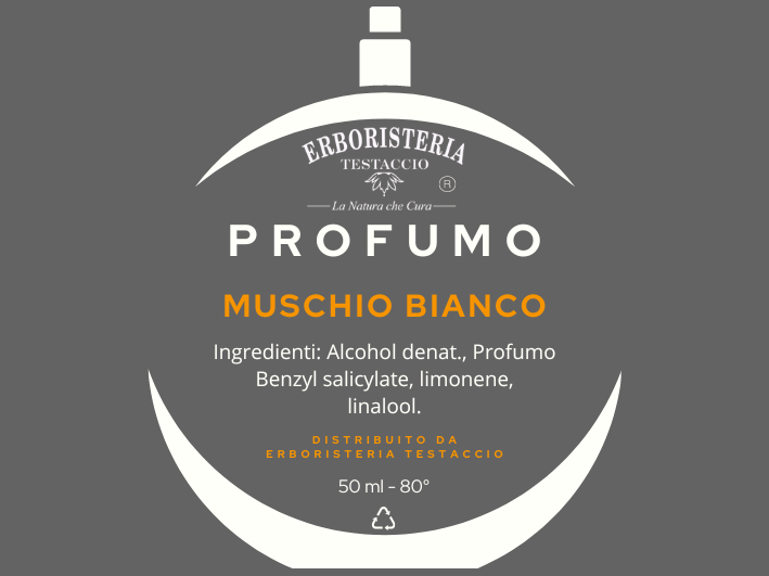 Erboristeria Testaccio Profumo Muschio Bianco 50 ml - ErboristeriaTestaccio.com