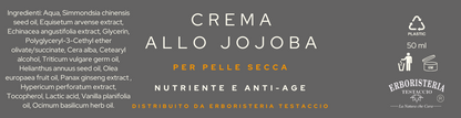 Erboristeria Testaccio Crema allo Jojoba 50 ml - ErboristeriaTestaccio.com