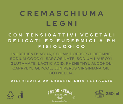 Erboristeria Testaccio Crema Schiuma Legni 250 ml - ErboristeriaTestaccio.com