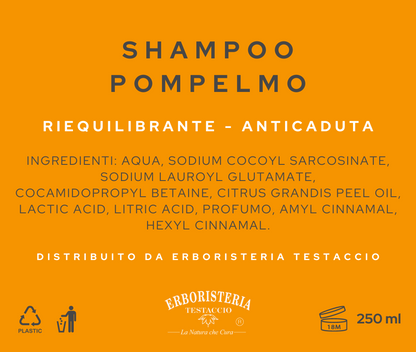 Erboristeria Testaccio Shampoo al Pompelmo 200 ml - ErboristeriaTestaccio.com