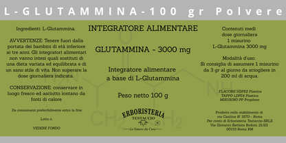 Glutammina 3000 mg - 100 gr