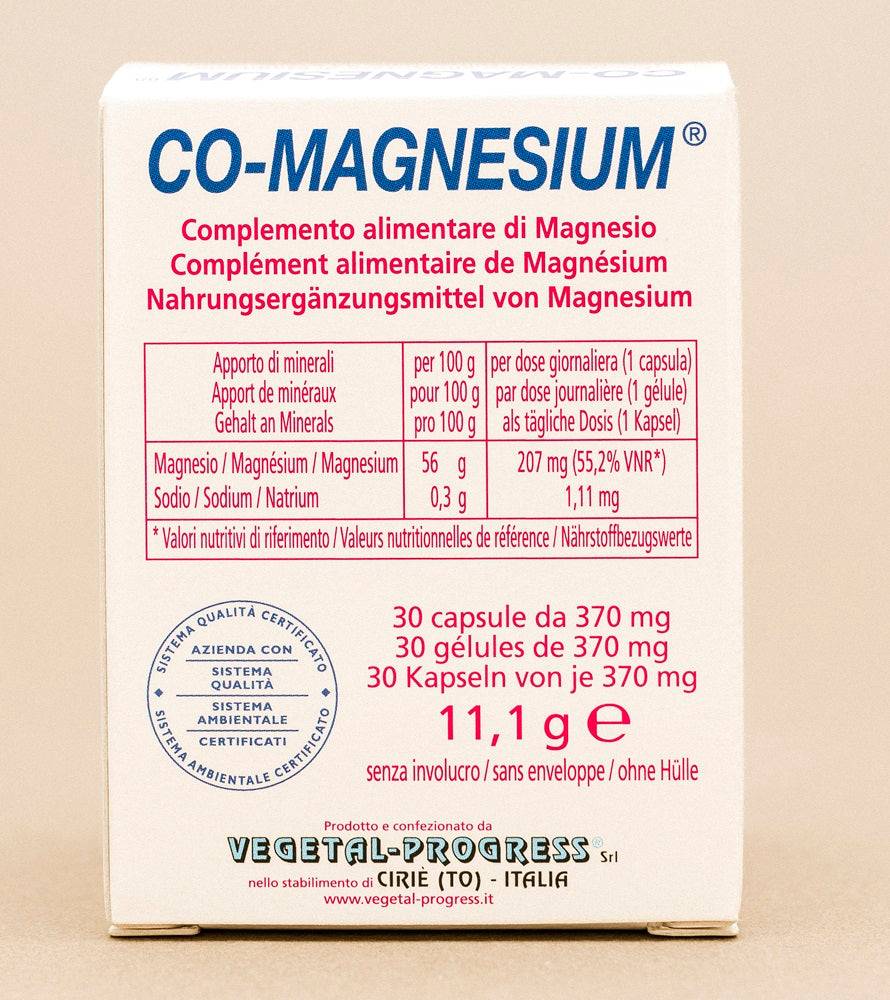 Vegetal Progress Co-Magnesium® 30 Capsule - ErboristeriaTestaccio.com